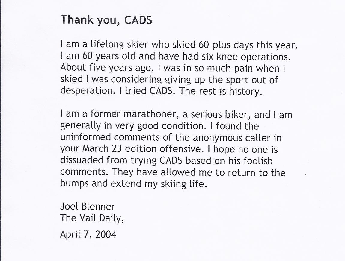 Joel Blenner's Letter to the Editor